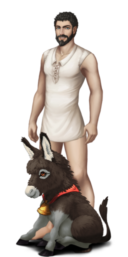 Belled black baby donkeyM.png